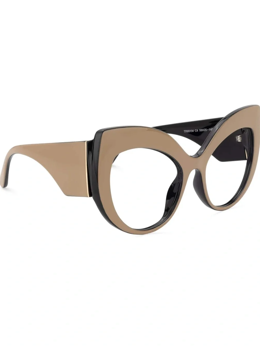 VOOGLAM Voogueme Cat Eye Blue Light Blocking Glasses in Khaki Color